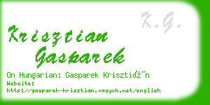krisztian gasparek business card